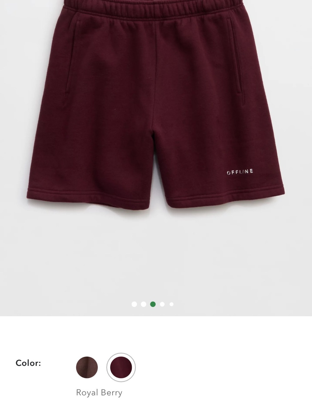 Aerie Berry OFFLINE By Aerie 5" Cloud Fleece Short - Picture 7 of 9